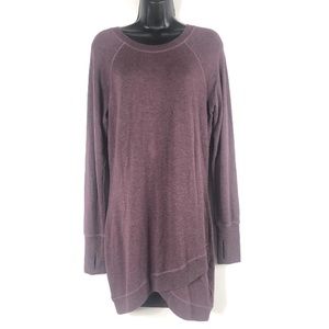 Athleta S Dress Sweatshirt Tunic Dusty Plum purple Cross